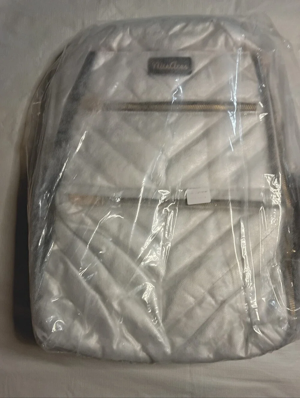 Nice Aces Emily Tennis Pickleball Backpack Silver Metal Zipper Waterproof NWT